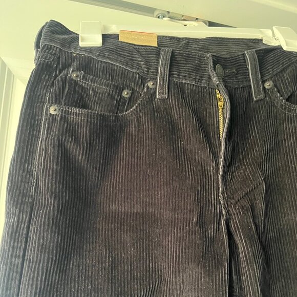 NWT Levi's Straight Leg Corduroy Pants 27x30, Black, 100% Cotton - Picture 3 of 8